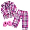 Teamson Sophia's Flannel Pajama & Slippers Set For 18'' Dolls, Pink
