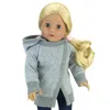 Teamson Sophia's Hooded Sweater Jacket For 18" Dolls, Gray