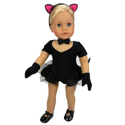 Teamson Sophia's Jazz & Cat Costume Set For 18" Dolls, Black In Pattern
