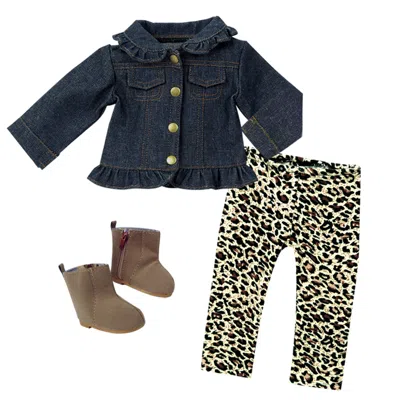 Teamson Sophia's Jean Jacket, Leggings, And Boots Set For 18" Dolls In Multi