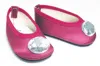Teamson Sophia's Jeweled Toe Ballet Flats For 18" Dolls, Berry