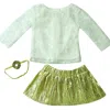 Teamson Sophia's Lace Shirt, Skirt And Headband For 18" Dolls, Ivory/gold