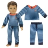 Teamson Sophia's Pajama Shirt And Pants 2 Piece Set For 18" Boy Dolls
