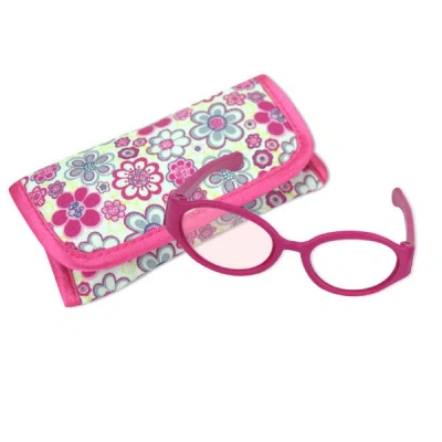 Teamson Sophia's Pink Doll Eyeglasses With Print Case For 18" Dolls