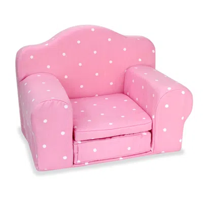 Teamson Sophia's Polka Dot Pull-out Chair Bed For 18'' Dolls, Pink