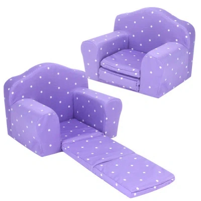 Teamson Sophia's Polka Dot Pull-out Chair Bed For 18'' Dolls, Purple