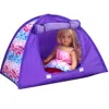 Teamson Sophia's Tent And Sleeping Bag Set For 18" Dolls, Purple/pink