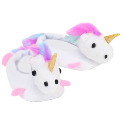 Teamson Sophia's Unicorn Slippers With Rainbow Hair For 18" Dolls, White