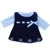 Teamson Sophia's Velour Snowflake Dress & Stripe Shirt For 15" Dolls, Navy