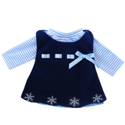 Teamson Sophia's Velour Snowflake Dress & Stripe Shirt For 15" Dolls, Navy In Orange
