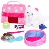 Teamson Sophia's White Plush Kitty Cat And Accessories Set For 18" Dolls
