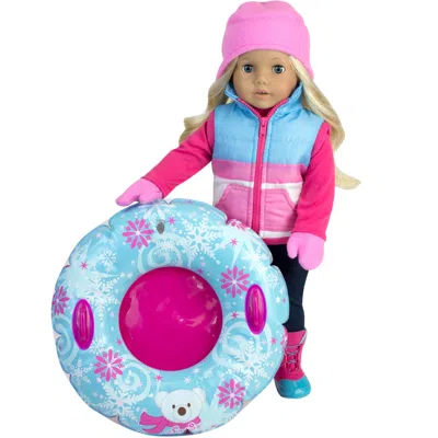Teamson Sophia's Winter Outfit And Inner Tube Set For 18" Dolls In Orange