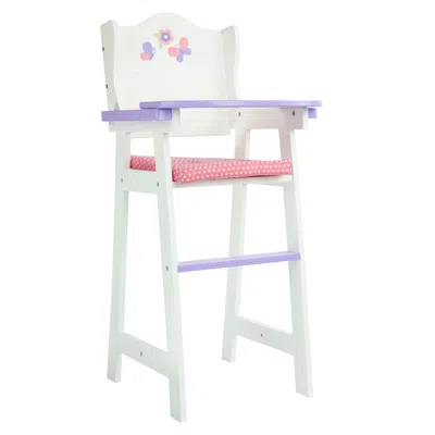 Teamson White Doll High Chair By  Kids Wooden Furniture Role Play Gift Td-0098a In Multi