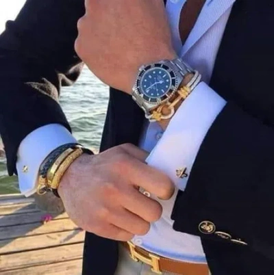Pre-owned Tech Brand Mariner Self Winding Oyster Style Bracelet Professional Watch