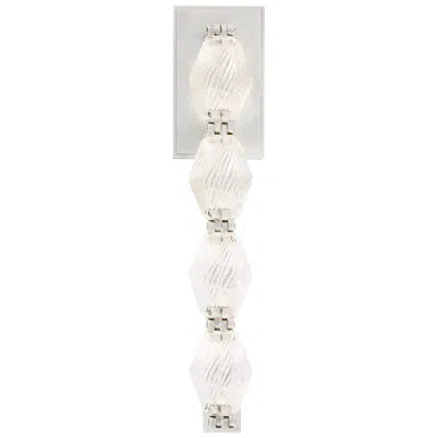 Tech Lighting Visual Comfort Modern 2700k Led 15 Inch Tall Crystal And Nickel Wall Sconce