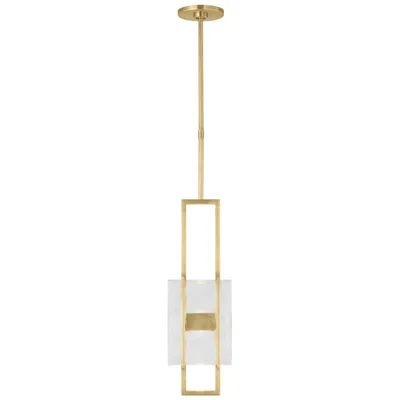 Tech Lighting Visual Comfort Modern 2700k Led 19 Inch Brass And Chunky Glass Pendant In Gold