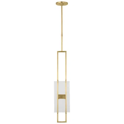 Tech Lighting Visual Comfort Modern 2700k Led 28 Inch Brass And Chunky Glass Pendant In Gold