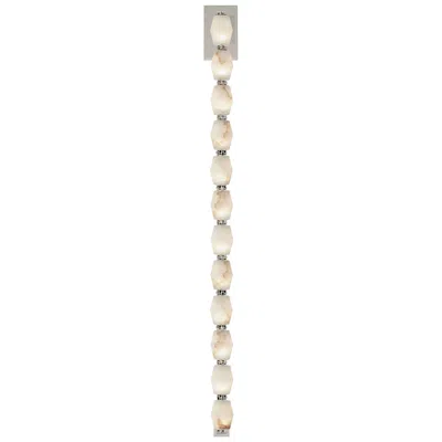 Tech Lighting Visual Comfort Modern 27k Led 40 Inch Tall Alabaster And Nickel Wall Sconce In White