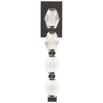 Tech Lighting Visual Comfort Modern 3000k Led 15 Inch Tall Crystal And Bronze Wall Sconce