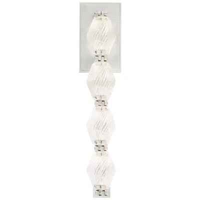 Tech Lighting Visual Comfort Modern 3000k Led 15 Inch Tall Crystal And Nickel Wall Sconce