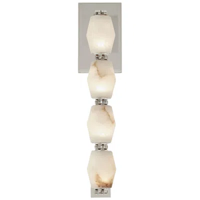 Tech Lighting Visual Comfort Modern 30k Led 15 Inch Tall Alabaster And Nickel Wall Sconce