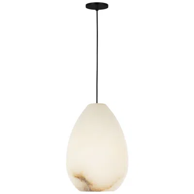 Tech Lighting Visual Comfort Modern E12 5 Inch Wide Alabaster / Nightshade Black Pendant