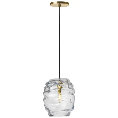 Tech Lighting Visual Comfort Modern E12 Base 8 Inch Wide Artisan Glass And Brass Pendant