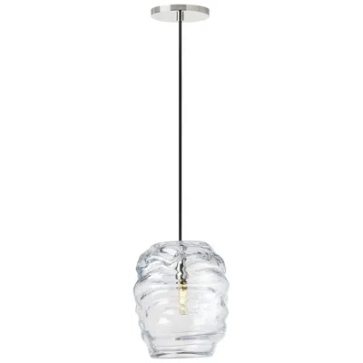 Tech Lighting Visual Comfort Modern E12 Base 8 Inch Wide Artisan Glass And Nickel Pendant