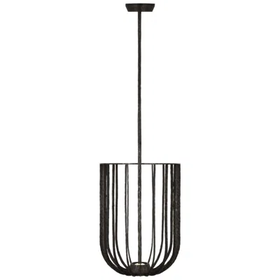 Tech Lighting Visual Comfort Modern Led 14 Inch Diameter Aged Iron Up/down Light Pendant In Transparent