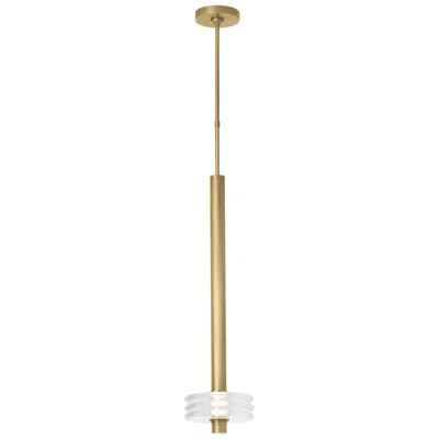Tech Lighting Visual Comfort Modern Led 8 In X 30 In Italian Cast Glass And Brass Pendant