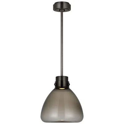 Tech Lighting Visual Comfort Modern Led Warm Dim 12 Inch Bronze And Smoked Glass Pendant