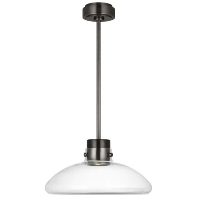 Tech Lighting Visual Comfort Modern Warm Dim Led 16 Inch Bronze And Clear Glass Pendant
