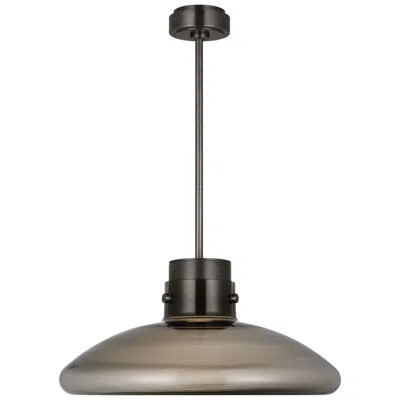 Tech Lighting Visual Comfort Modern Warm Dim Led 22 Inch Bronze And Smoked Glass Pendant