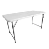 Techni Home 48" Rectangular Adjustable Folding Table In Natural