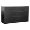 Techni Home 6-drawer Dresser With Large Fabric Drawers, Black