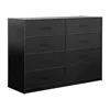 Techni Home 8-drawer Dresser With Large Fabric Drawers, Black