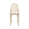 Techni Home Stackable  Acrylic Ghost Event Chairs – Set Of 4 In Amber