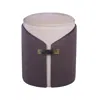 Techni Home Two-toned Ottoman With Storage Or Vanity Stool, Brown