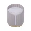 Techni Home Two-toned Ottoman With Storage Or Vanity Stool, Taupe