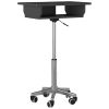Techni Mobili Adjustable Laptop Cart In Black Graphite