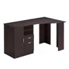 Techni Mobili Classic Office Desk With Storage, Espresso