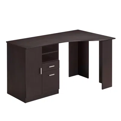 Techni Mobili Classic Office Desk With Storage, Espresso