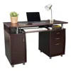 Techni Mobili Complete Workstation Computer Desk With Storage. Color: Chocolate