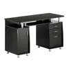Techni Mobili Complete Workstation Computer Desk With Storage, Espresso In Black