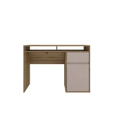 Techni Mobili Home Office Workstation With Storage, Walnut In Brown