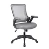 Techni Mobili Mid-back Mesh Task Office Chair With Flip Up Arms. Color: Gray