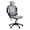 Techni Mobili Modern High-back Mesh Executive Office Chair With Headrest And Flip Up Arms. Color: Silver Grey