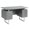 Techni Mobili Modern Office Desk With Storage In Gray