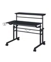 Techni Mobili Rolling And Adjustable Writing Desk In Black