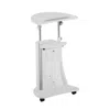 Techni Mobili Sit-to-stand Rolling Adjustable Storage Medical Laptop Computer Cart In White